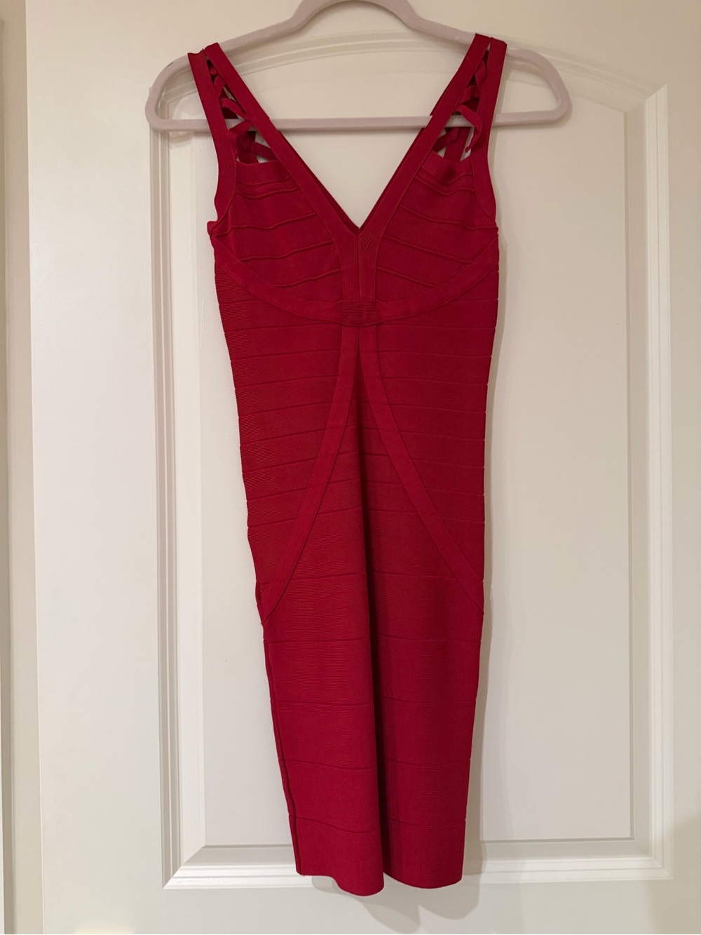 bebe Red Bodycon Bandage Dress